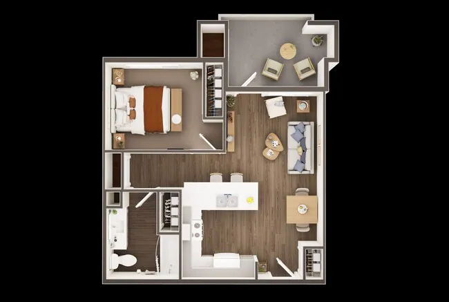 1 Bedroom floor plan